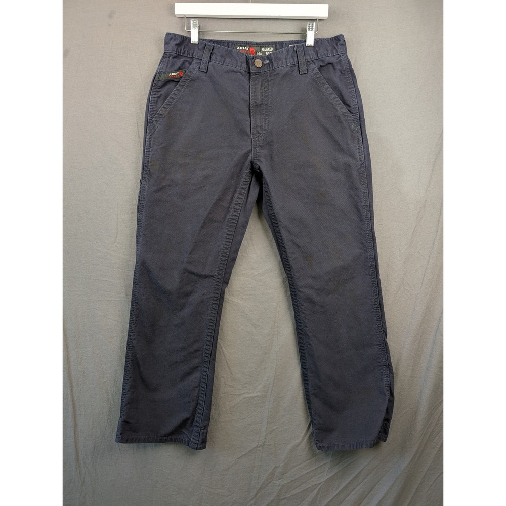 Ariat M4 Rebar Relaxed Fit Boot Cut Mens Work Pants Navy Blue 32x30